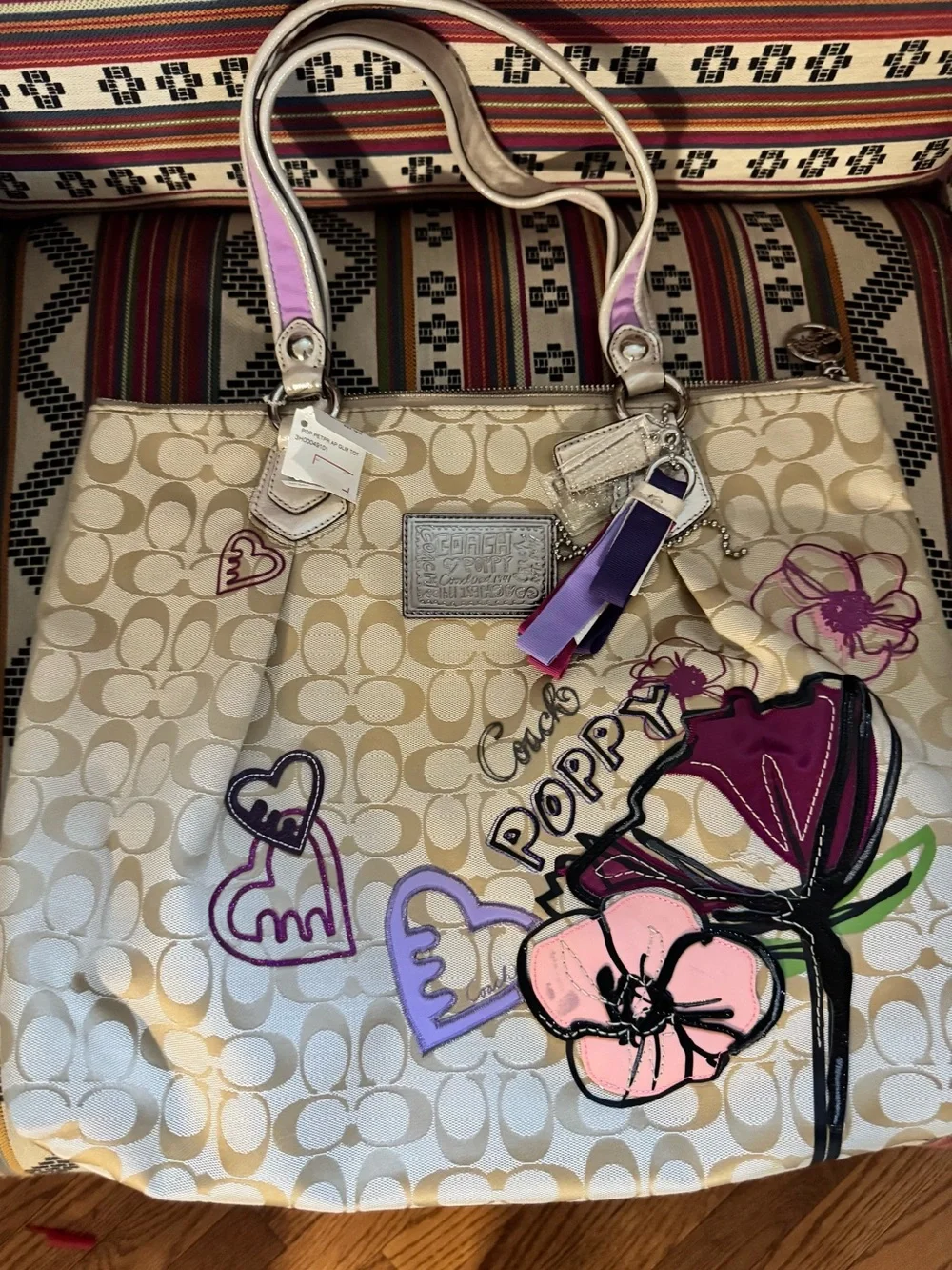 Collector's Dream! RARE Limited Ed. Coach Poppy Signature Canvas Tote Bag NWT!
